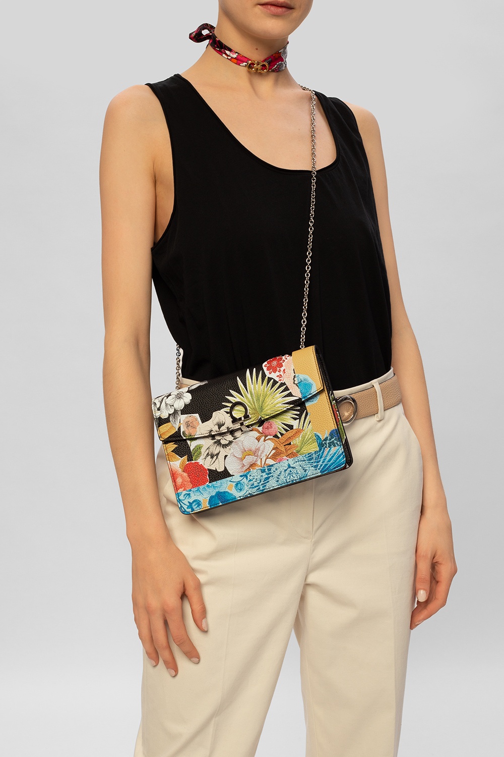 Salvatore Ferragamo Floral print shoulder bag | Women's Bags | Vitkac